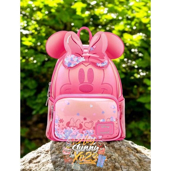 Loungefly Disney Minnie Mouse Pink Confetti Mini Backpack